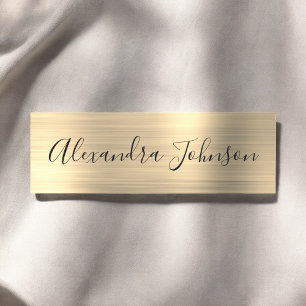 Luxe Gouden Folie Moderne Professioneel Naamplaatje