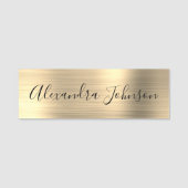 Luxe Gouden Folie Moderne Professioneel Naamplaatje (Voorkant)