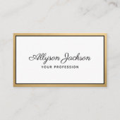 Luxe gouden folie script visitekaartje (Voorkant)