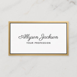 Luxe gouden folie script visitekaartje