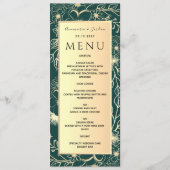 Luxe Gouden Folie Trouwmenu Menu (Voorkant)