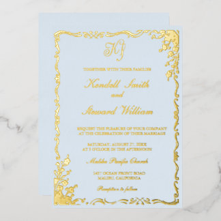 Luxe gouden folie trouwuitnodiging | Elegante Mode Uitnodiging