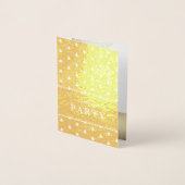 Luxe gouden folie witte kerstfeest uitnodigingen (Voorkant)