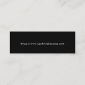 Luxe Gouden Folie Zwart Textuur Borstelstreep Logo Mini Visitekaartje (Achterkant)