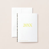 Luxe gouden folie zwarte oudejaarsavond uitnodigin folie kaarten (Met envelop)