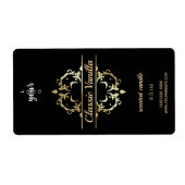 Luxe Gouden Frame Verticale Geurkaars Etiket (Voorkant)