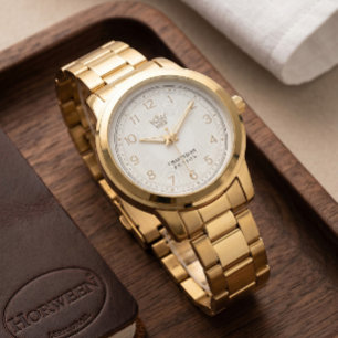 Luxe Gouden Fusion Kroon Horloge - Elegant