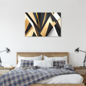 Luxe Gouden Geometrie Canvas Afdruk (Insitu (Slaapkamer))