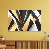 Luxe Gouden Geometrie Canvas Afdruk (Insitu (Woonkamer))