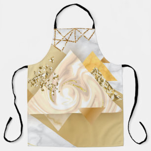 Luxe gouden geometrisch met een naadloos marmer schort