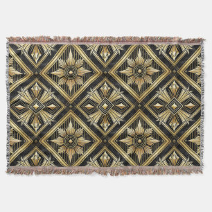 Luxe gouden geometrische 1920's Dimond Art Deco Deken