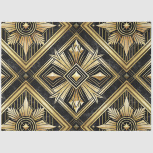 Luxe gouden geometrische 1920's Dimond Art Deco Tissuepapier