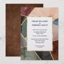 Luxe Gouden Geometrische Blauwe Bruine Groene