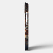 Luxe Gouden Geometrische Hoes - Zwak Glanzend (Achterkant / Links)