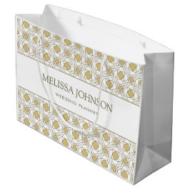 Luxe gouden geometrische papieren cadeautas