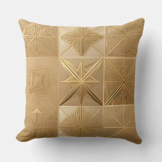 Luxe Gouden Geometrische Patroon – Sierkussen