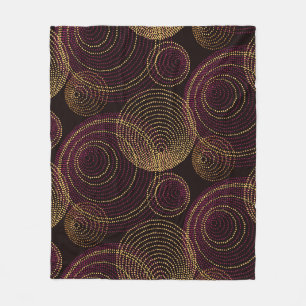 Luxe gouden geometrische print fleece deken