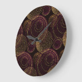 Luxe gouden geometrische print grote klok (Hoek)