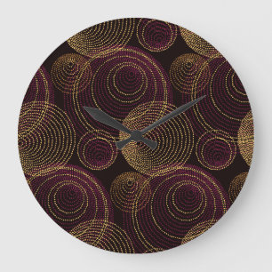 Luxe gouden geometrische print grote klok