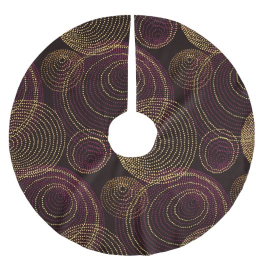 Luxe gouden geometrische print kerstboom rok (Voorkant)