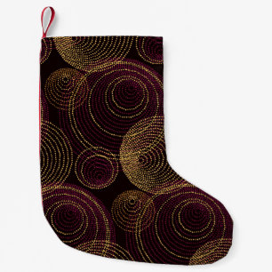 Luxe gouden geometrische print kleine kerstsok