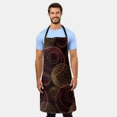 Luxe gouden geometrische print schort (Gedragen)
