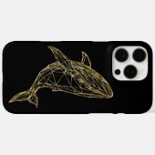 Luxe Gouden Geometrische Walvis Case-Mate iPhone Case (Achterkant (horizontaal))