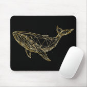 Luxe Gouden Geometrische Walvis Muismat (Met muis)
