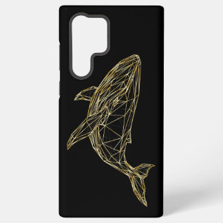 Luxe Gouden Geometrische Walvis Samsung Galaxy Hoesje