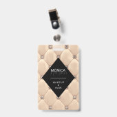 luxe gouden gestoffeerde monogram badge (Voorzijde met clip)