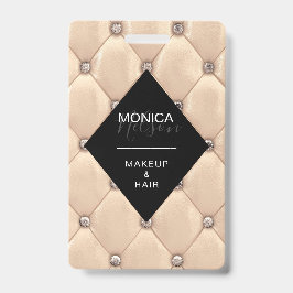 luxe gouden gestoffeerde monogram badge