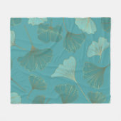 Luxe gouden Ginkgo, behang. Fleece Deken (Voorkant (Horizontaal))