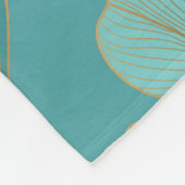 Luxe gouden Ginkgo, behang. Fleece Deken (Hoek)