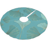 Luxe gouden Ginkgo, behang. Kerstboom Rok (Gekanteld)