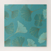 Luxe gouden Ginkgo, behang. Legpuzzel (Horizontaal)