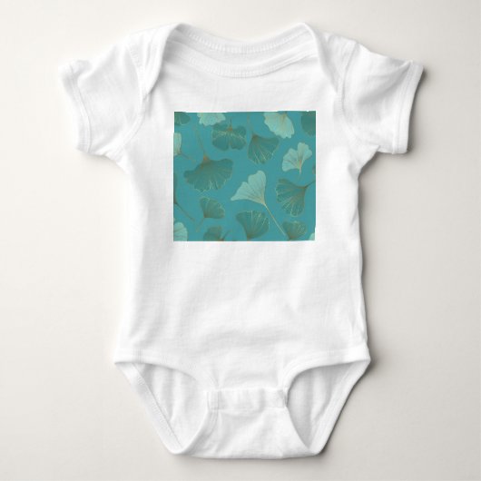 Luxe gouden Ginkgo,  behang. Romper (Voorkant)