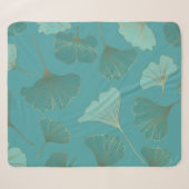 Luxe gouden Ginkgo, behang. Sherpa Deken (Voorkant (horizontaal))
