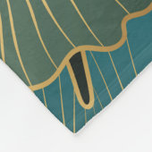 Luxe gouden Ginkgo,  kunst. Fleece Deken (Hoek)