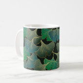 Luxe gouden Ginkgo, kunst. Koffiemok (Voorkant links)