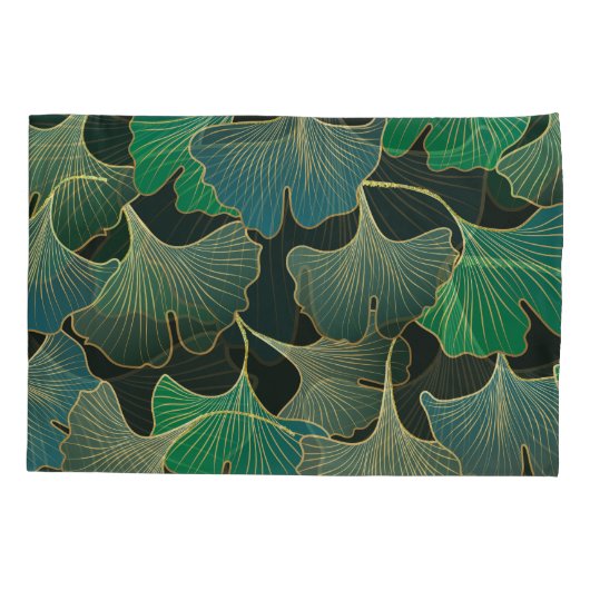 Luxe gouden Ginkgo,  kunst. Kussensloop (Achterkant)