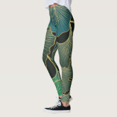 Luxe gouden Ginkgo, kunst. Leggings (Links)