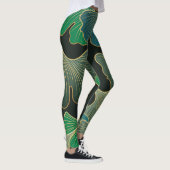 Luxe gouden Ginkgo, kunst. Leggings (Rechts)