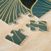 Luxe gouden Ginkgo,  kunst. Legpuzzel (Zijkant)