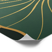 Luxe gouden Ginkgo,  kunst. Poster (Hoek)