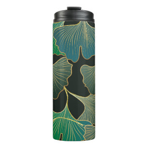 Luxe gouden Ginkgo, kunst. Thermosbeker
