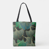 Luxe gouden Ginkgo,  kunst. Tote Bag (Achterkant)
