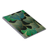 Luxe gouden Ginkgo, vintage kunst. Notitieboek (Rechterzijde)