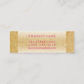 Luxe Gouden Glans Mini Visitekaartje (Achterkant)