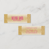 Luxe Gouden Glans Mini Visitekaartje (Voorkant / Achterkant)