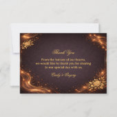 Luxe Gouden Glansgolf Bedankkaart (Voorkant)